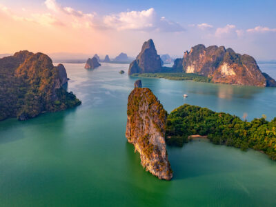 Beautiful,Nature,Of,Thailand,,Sunset,Landscape,Hong,Tropical,Island,And